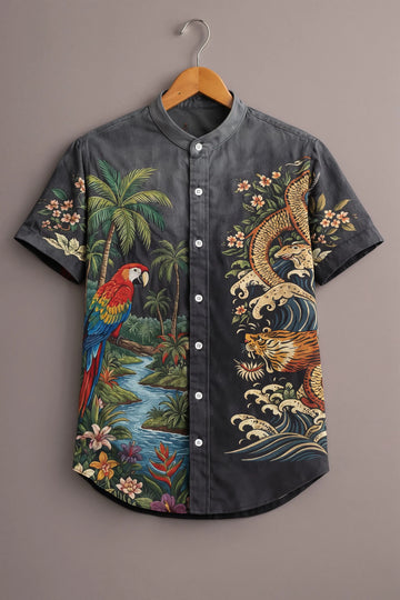 Wild Tropics Artistic Print Shirt