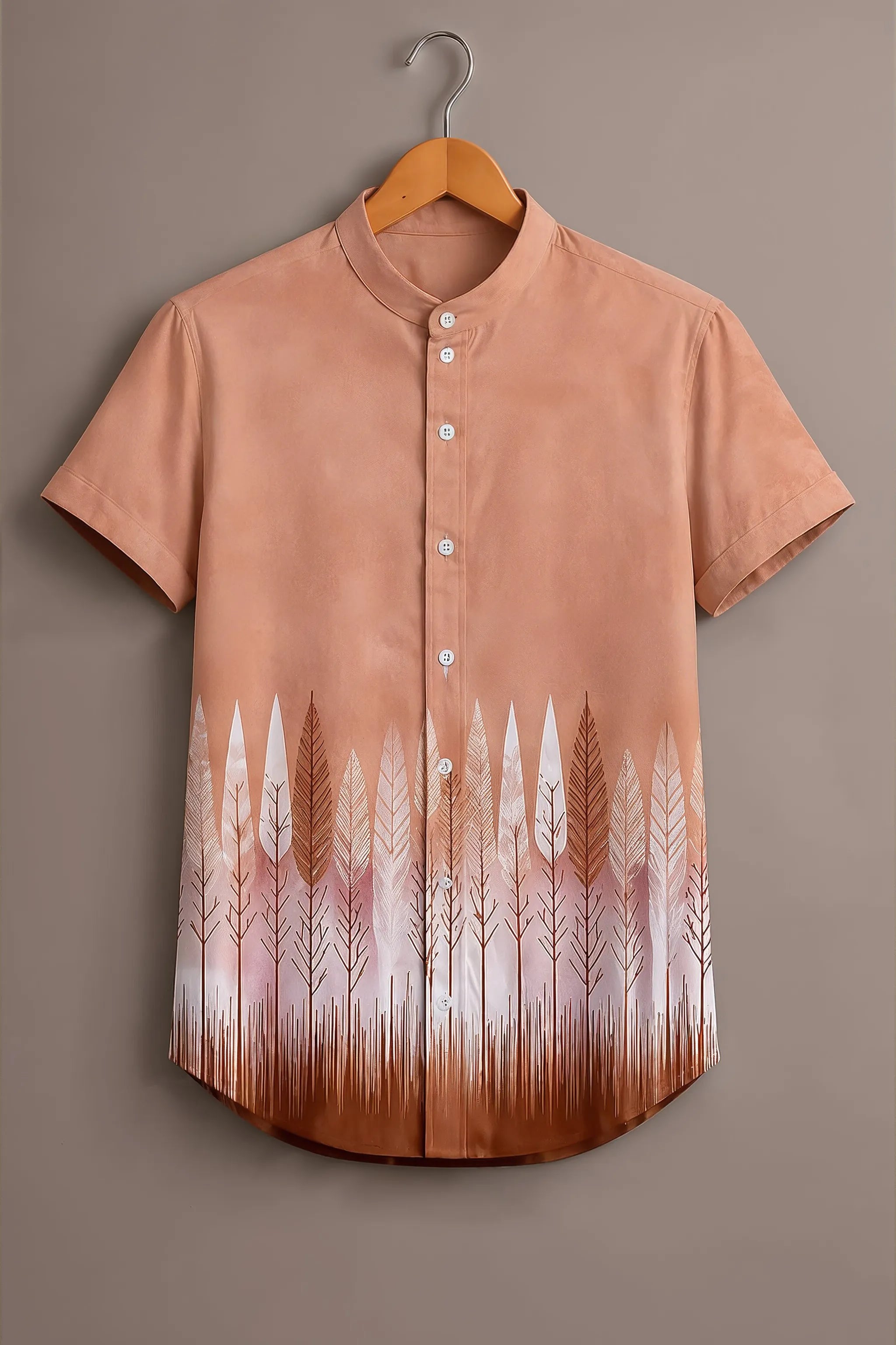 Minimal Nature Leaf Designer Shirt
