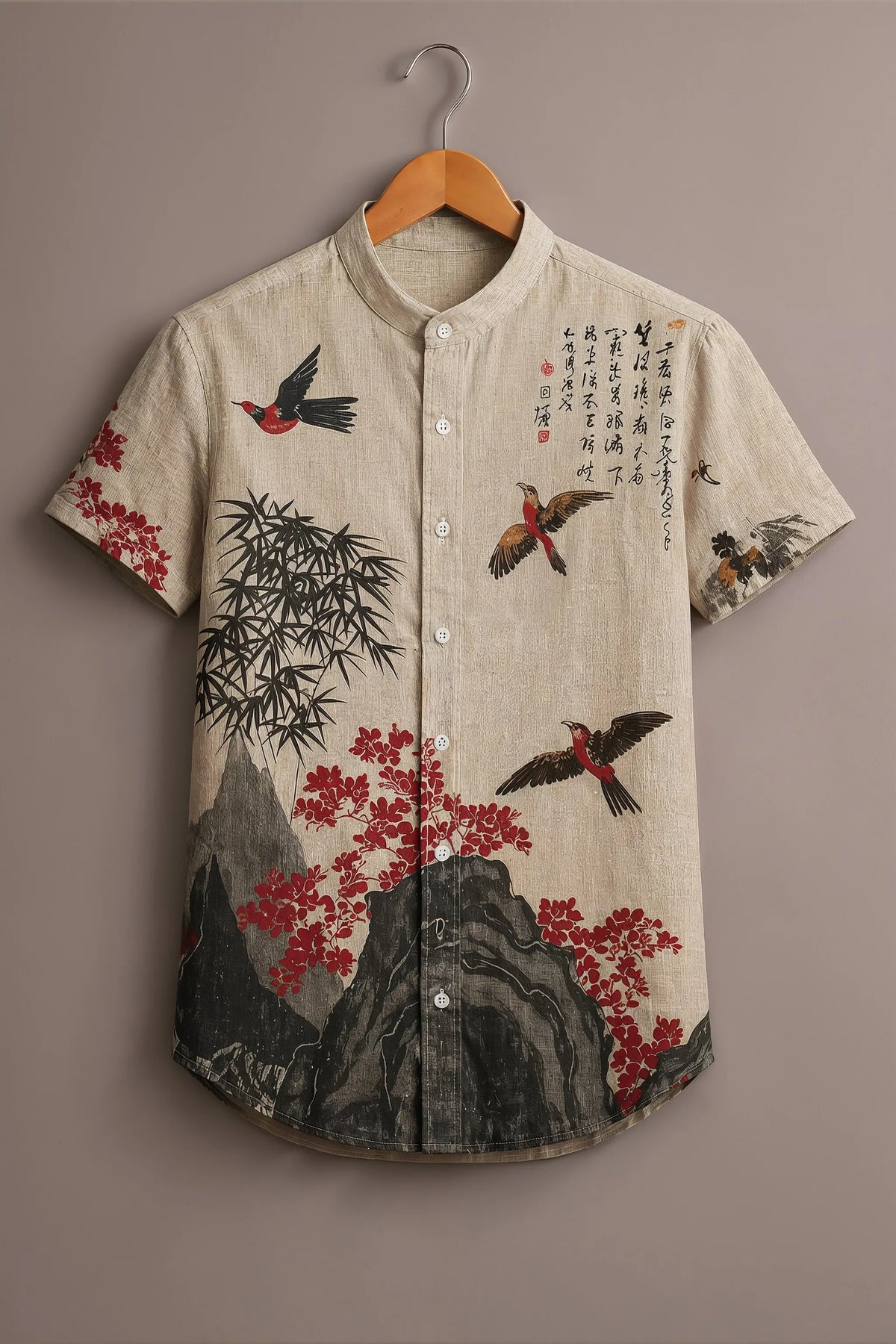 Japanese Ink Art Style Shirt - Image 1