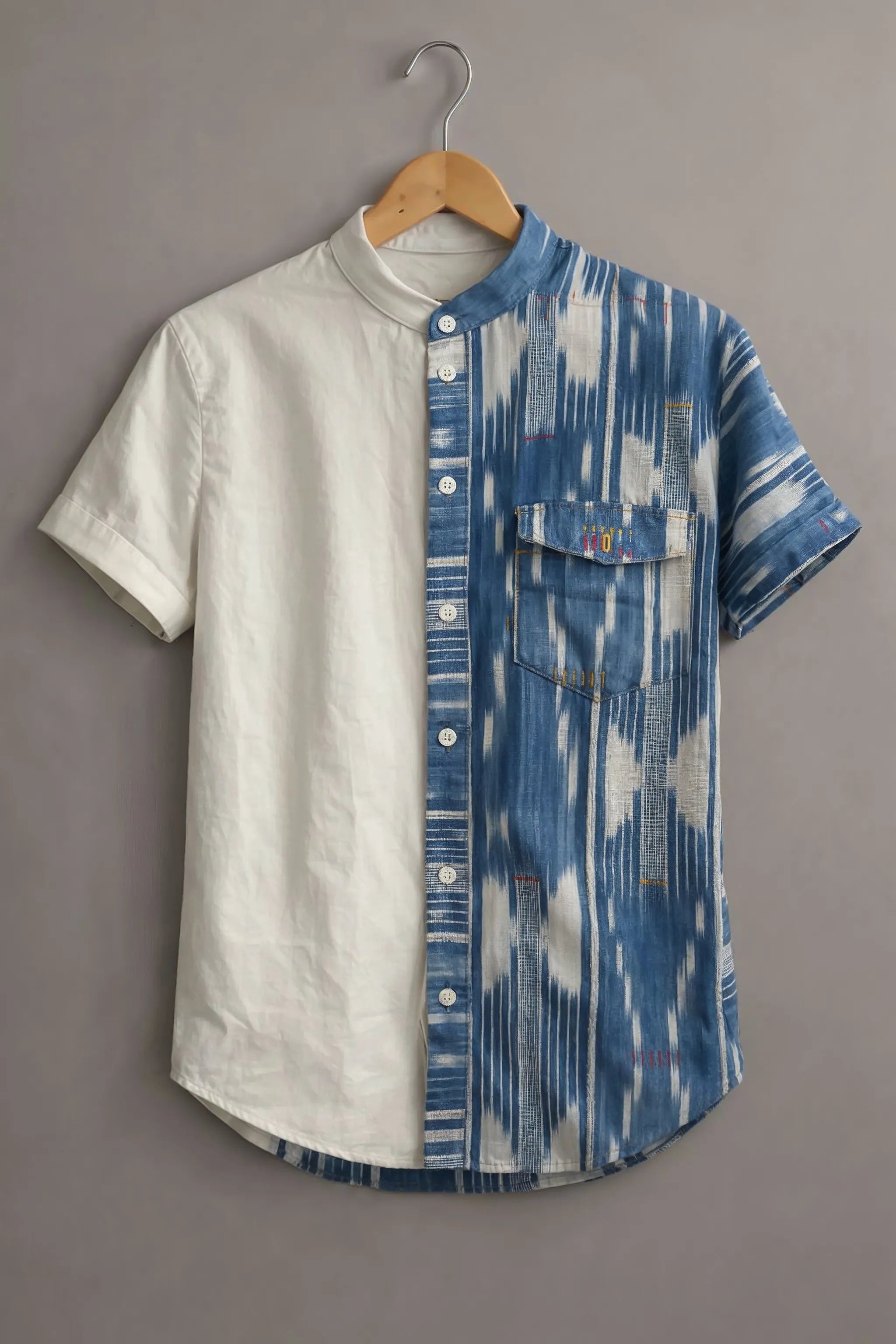Half & Half Ikat Style Premium Shirt