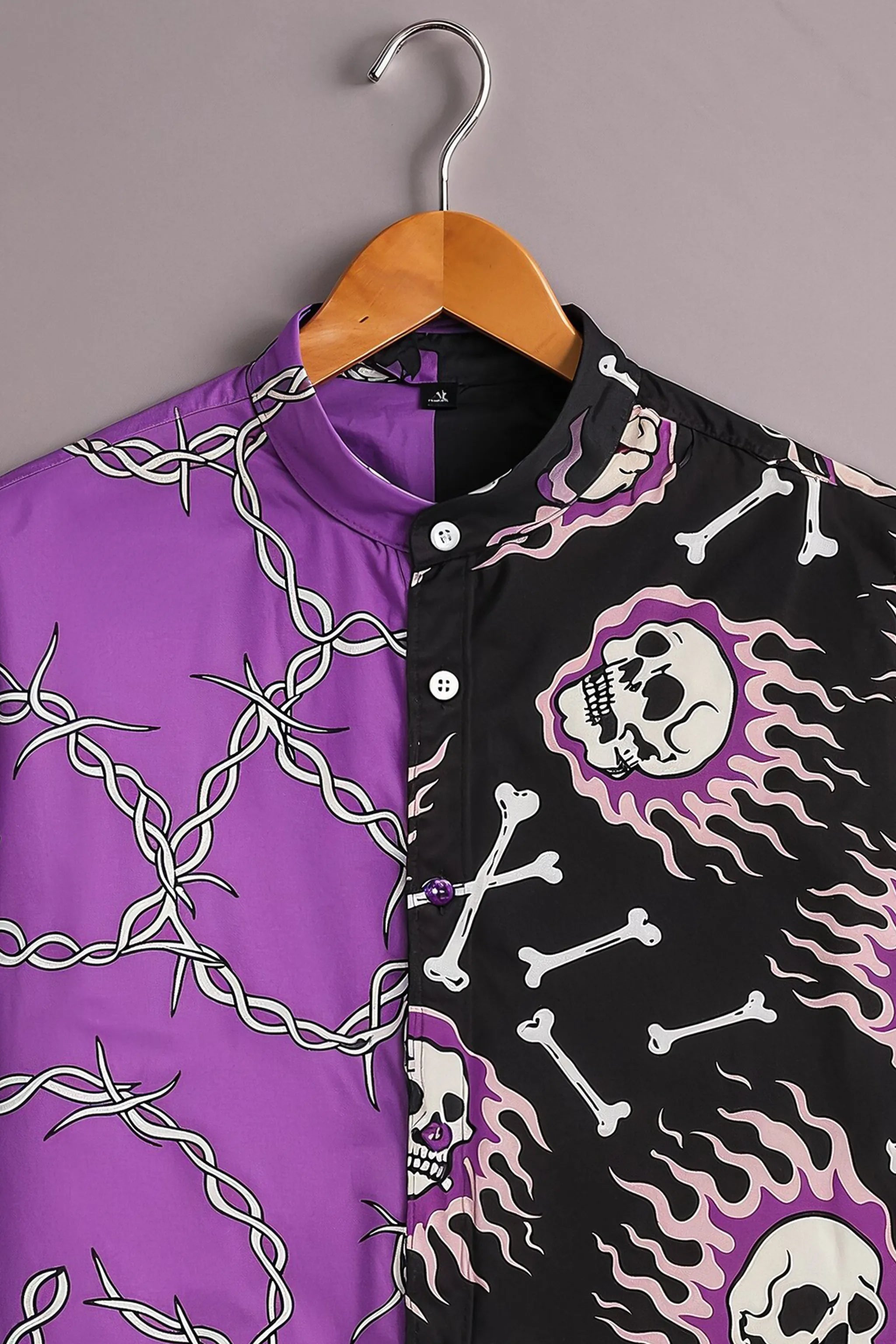 Skull & Thorn Pattern Designer Shirt