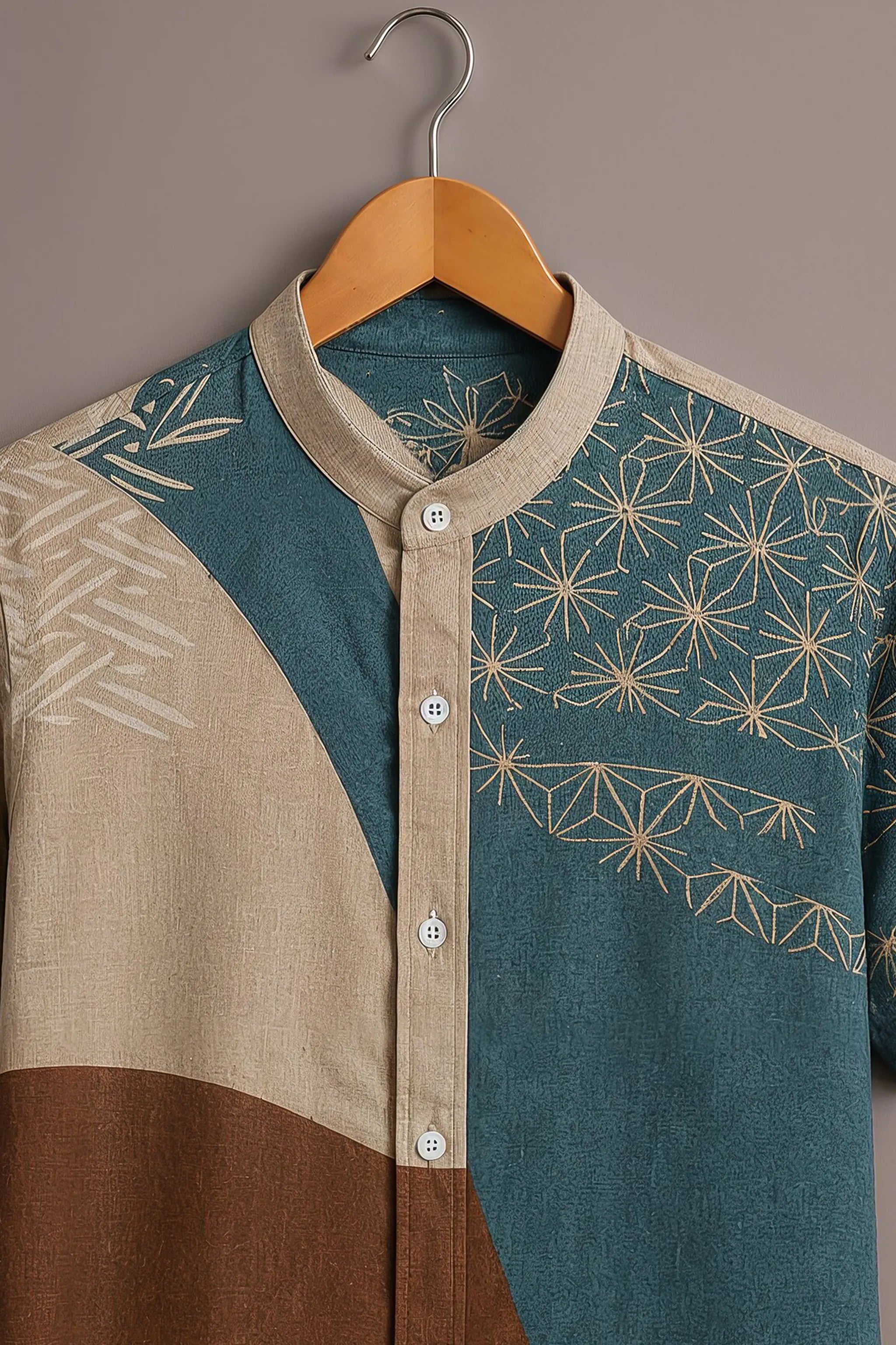Modern Earth Tone Fusion Shirt