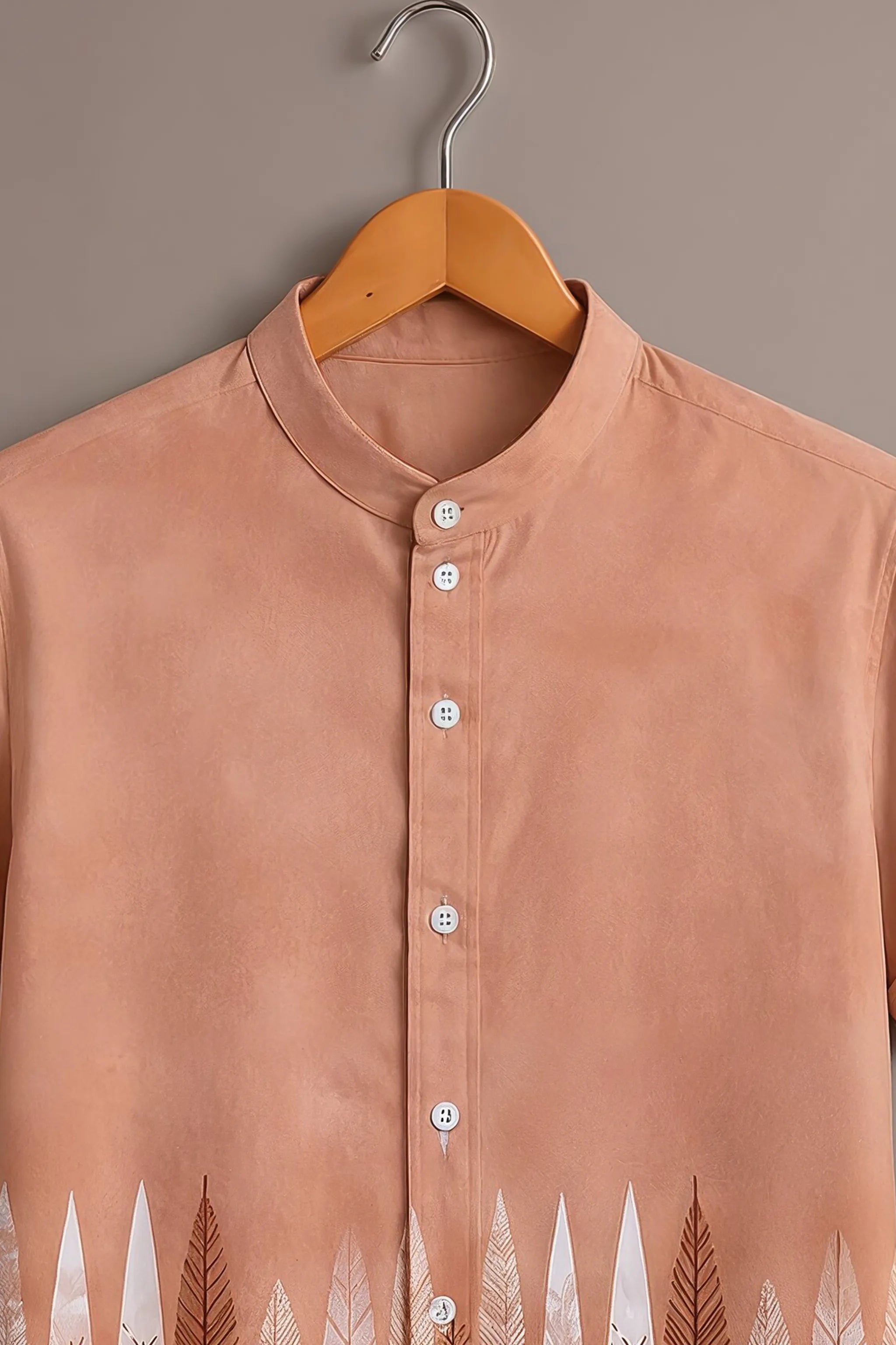 Minimal Nature Leaf Designer Shirt