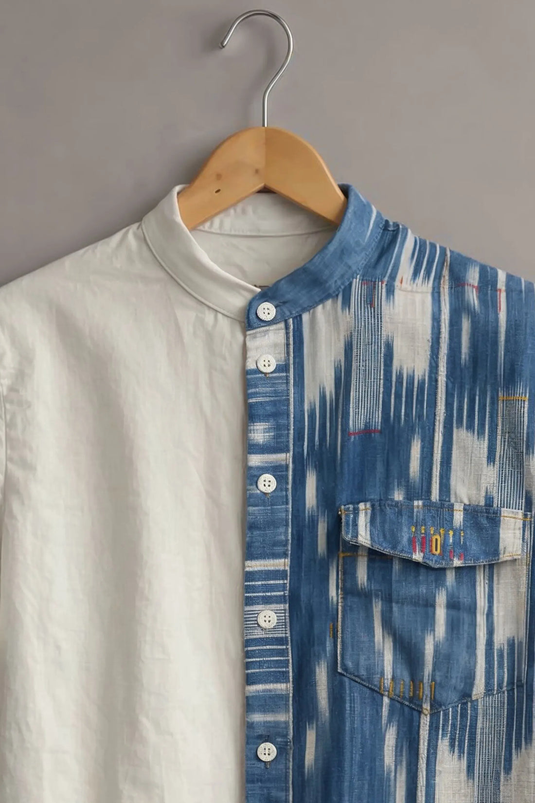 Half & Half Ikat Style Premium Shirt