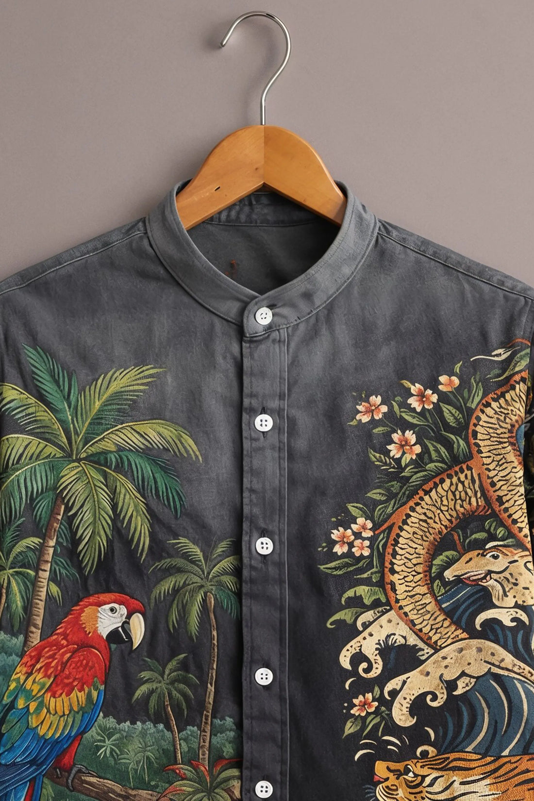 Wild Tropics Artistic Print Shirt
