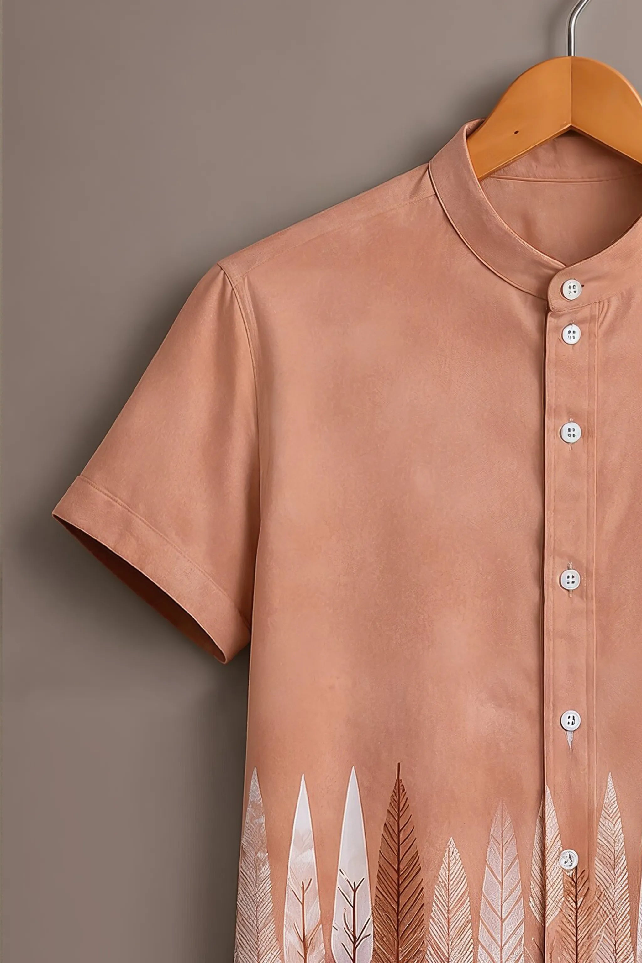 Minimal Nature Leaf Designer Shirt