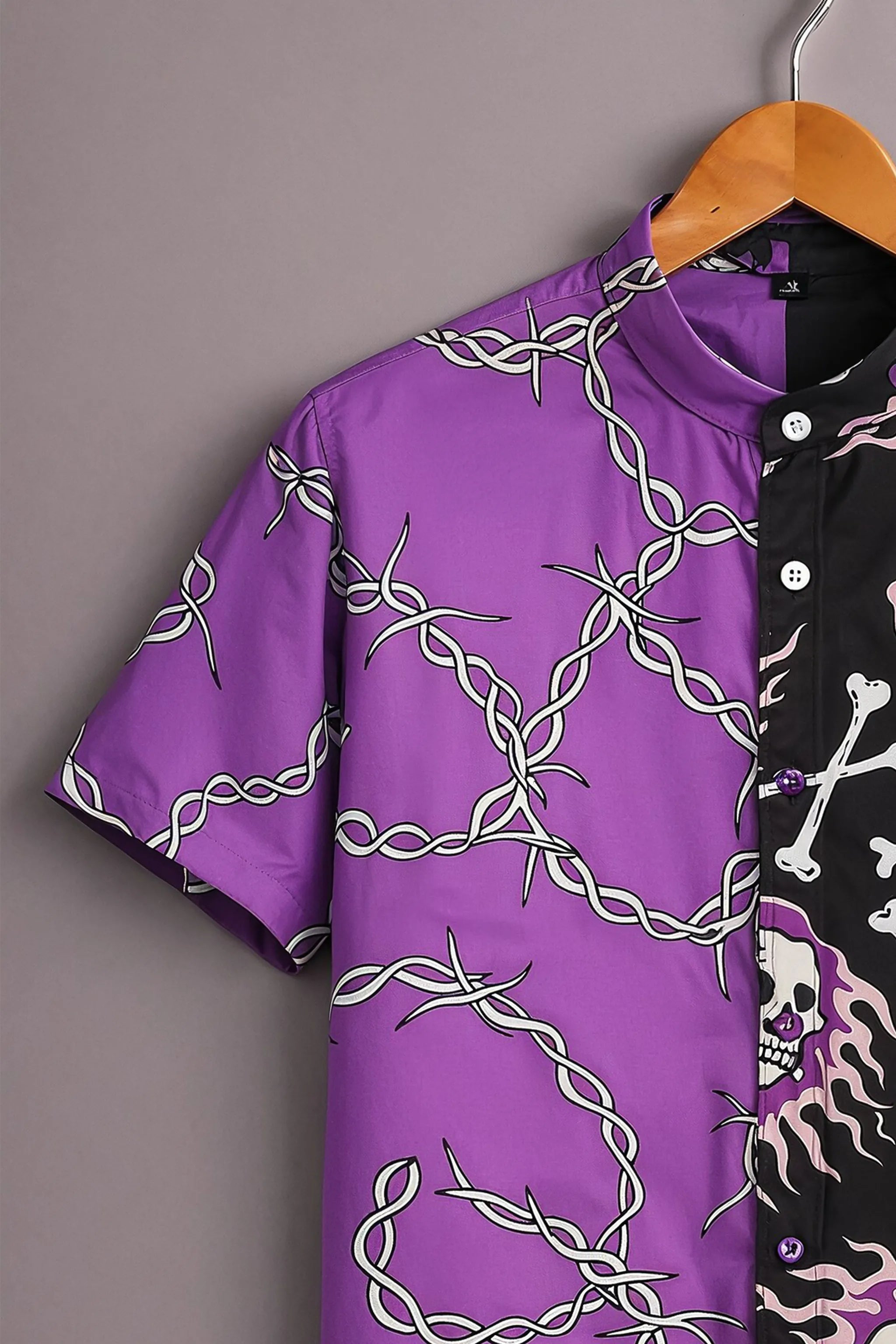 Skull & Thorn Pattern Designer Shirt