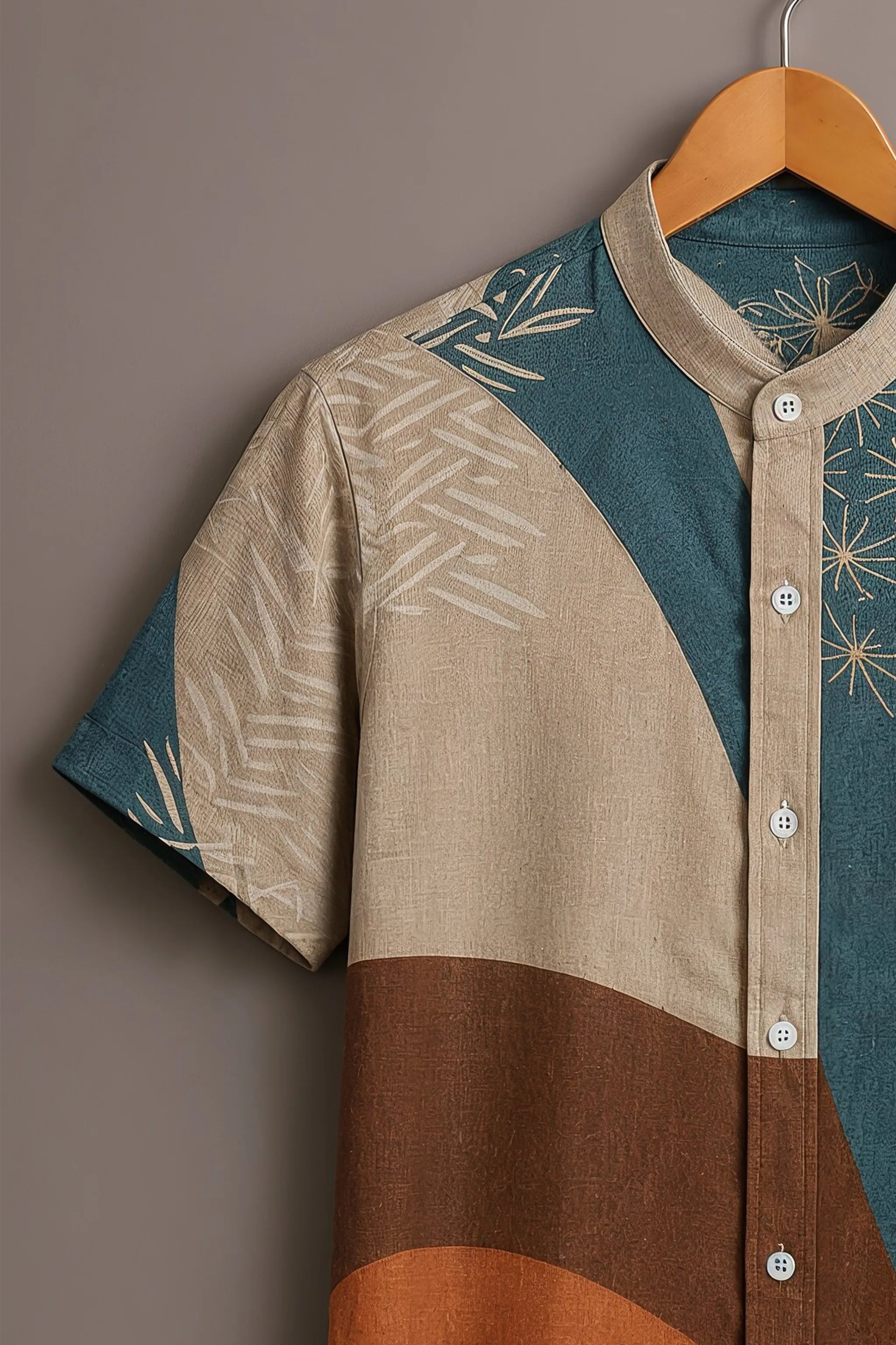 Modern Earth Tone Fusion Shirt