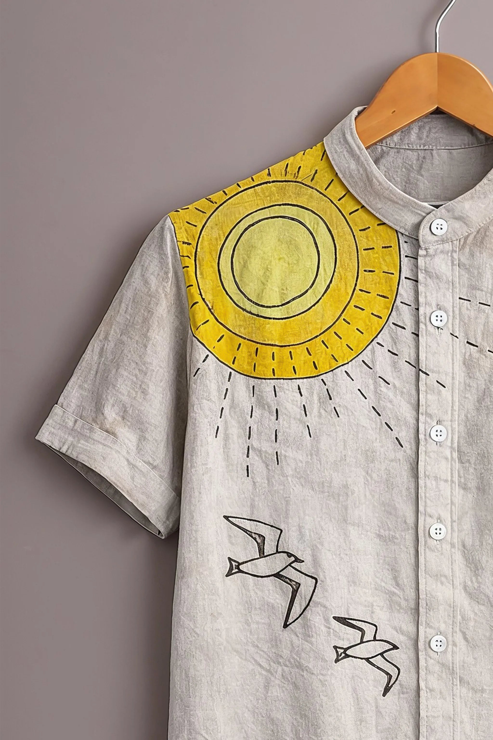 Sun & Sail Artistic Print Shirt