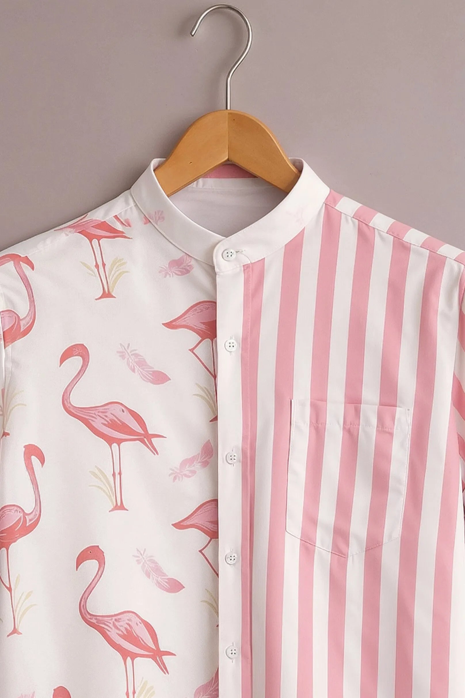 Flamingo Pattern Fusion Shirt