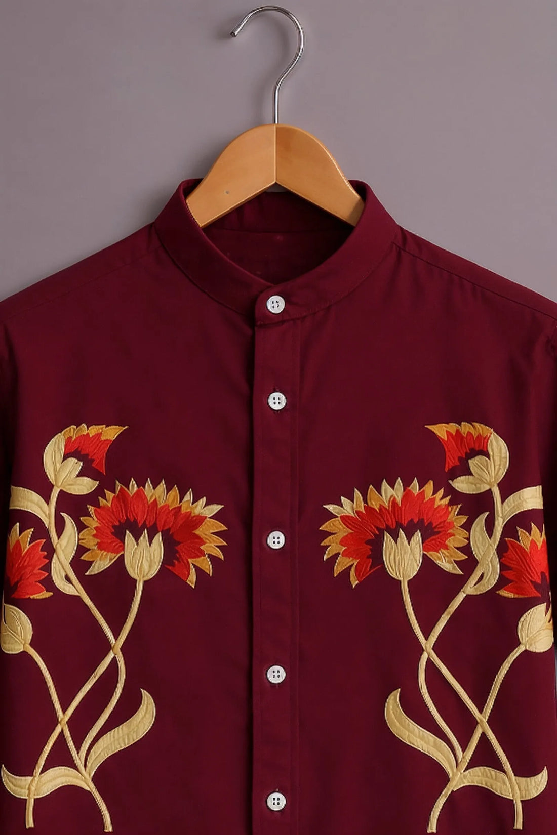 Crimson Heritage Floral Designer Shirt