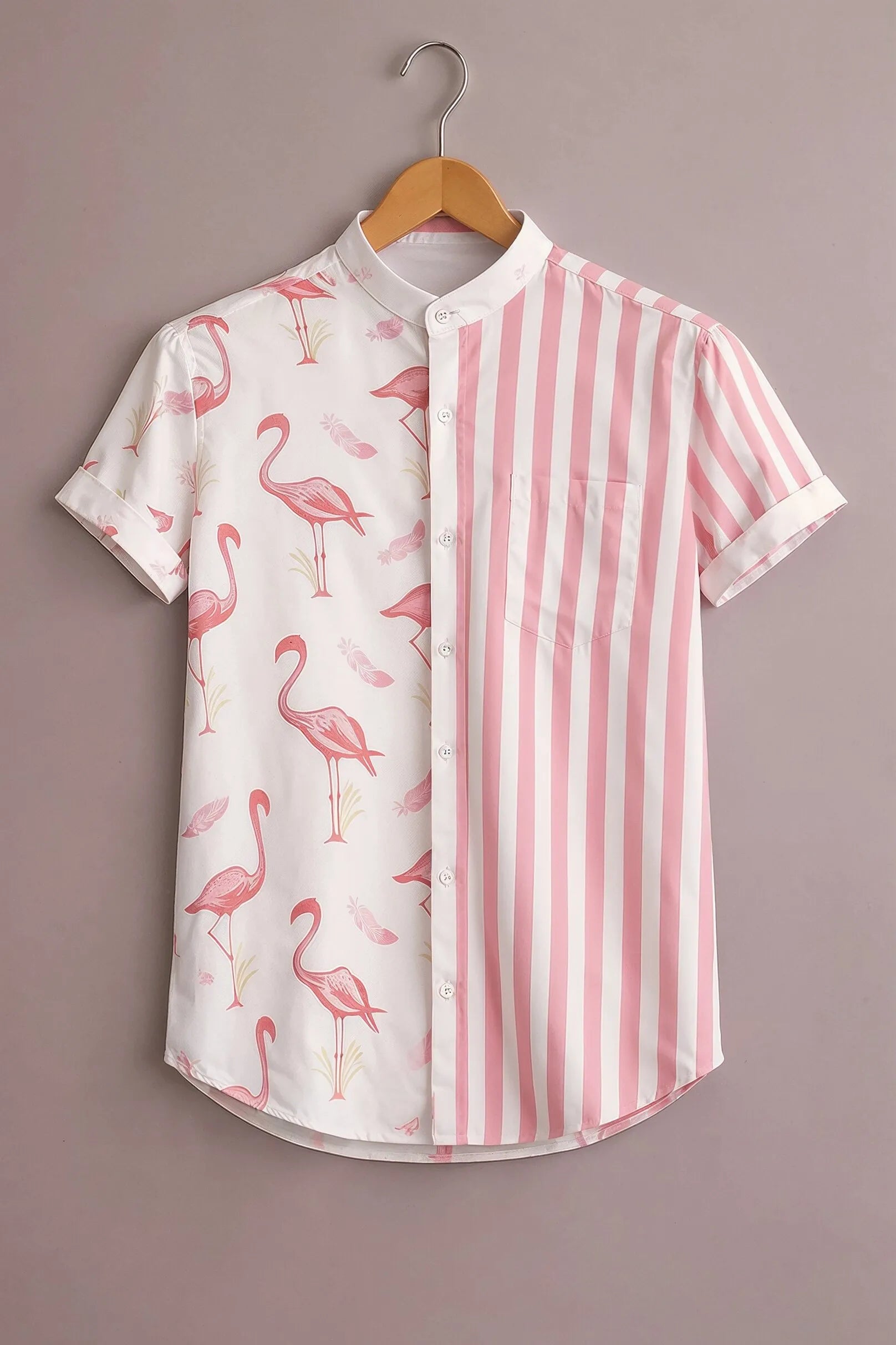 Flamingo Pattern Fusion Shirt