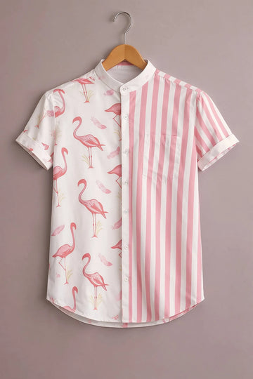 Flamingo Pattern Fusion Shirt