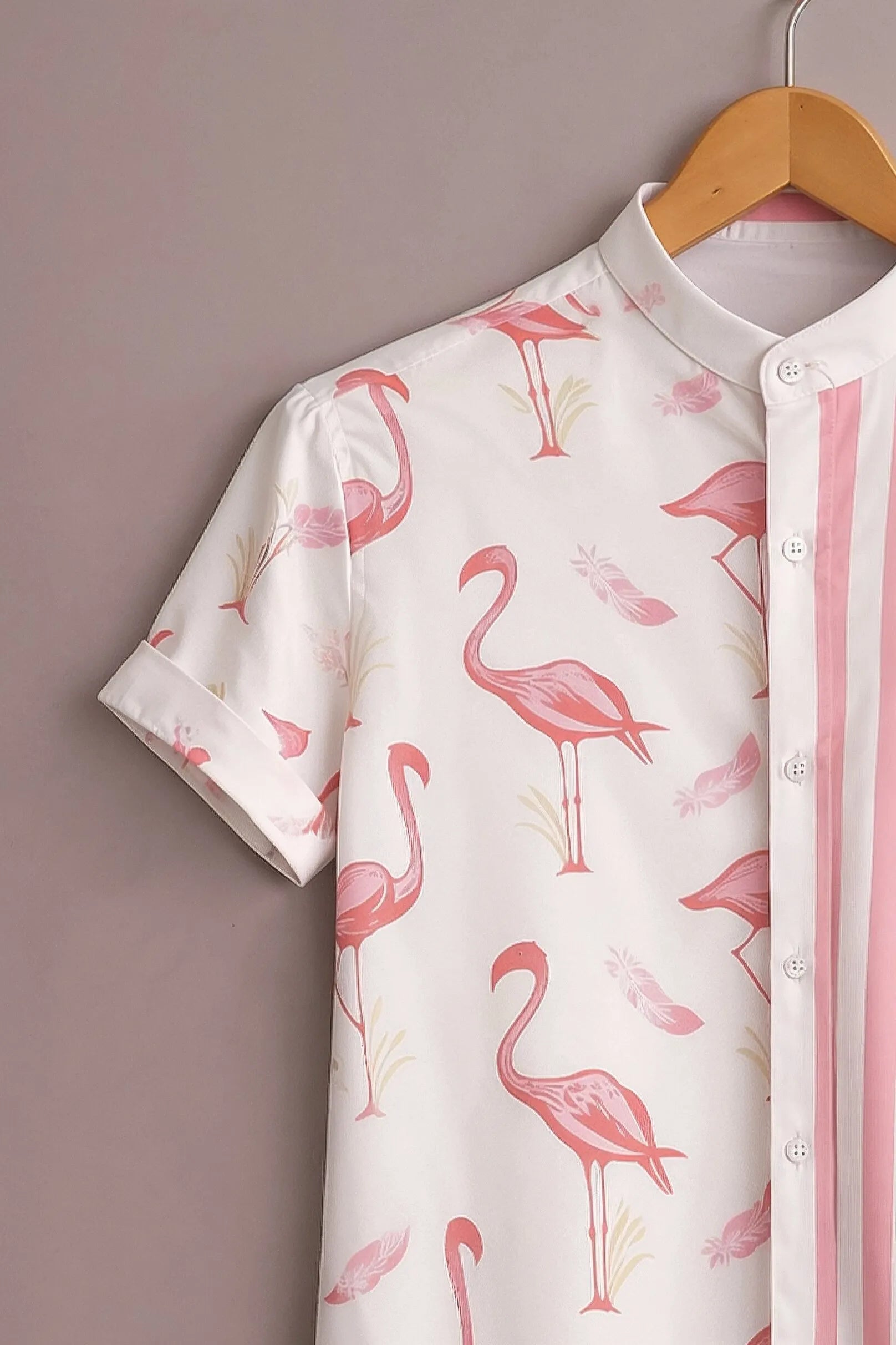 Flamingo Pattern Fusion Shirt